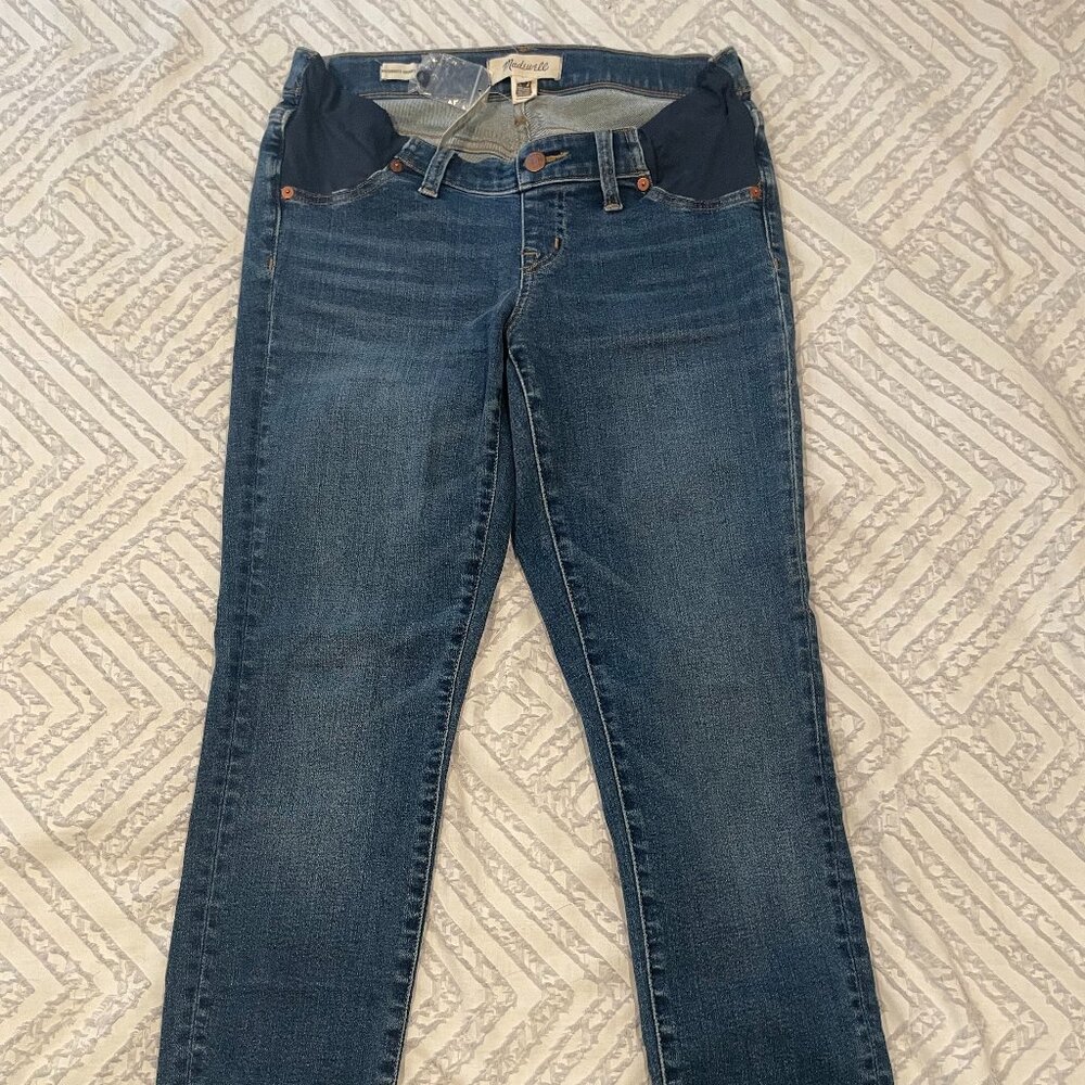 Madewell Maternity Side-Panel Skinny Jeans in Wendover Wash: Adjustable TENCEL™